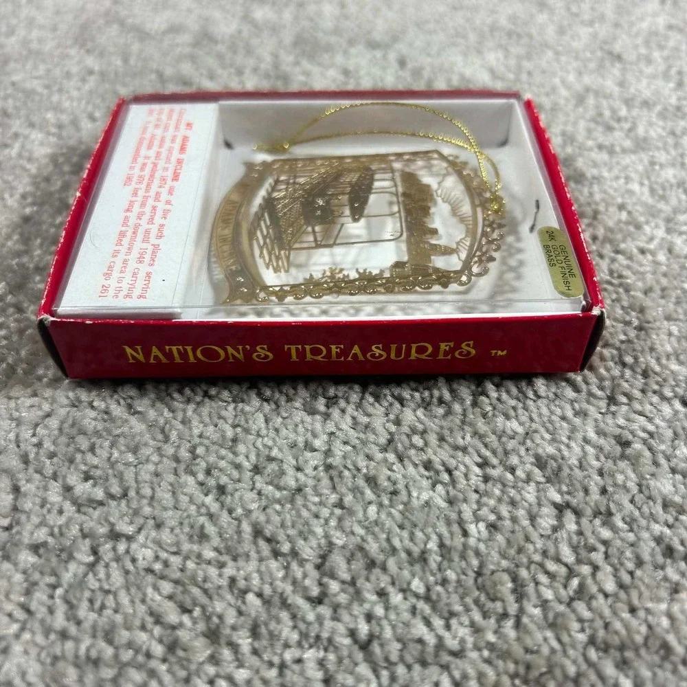 Nation's‎ Treasures Mt Adams Incline Ornament Gold Finish Brass Cincinnati